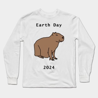 Earth Day 2024 Capybara Long Sleeve T-Shirt